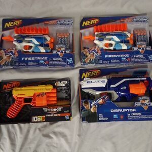 NERF Firestrike Elite Battlecamo Disruptor Fang QS4 Lot of 4 New in Package